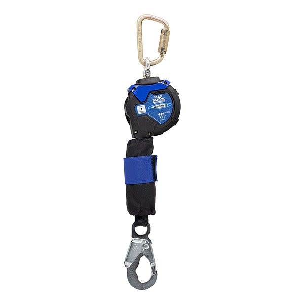 Werner Max Patrol Self-Retracting Lifeline, Carabiner, Steel, 1 Leg(s), 400 lb Weight Capacity R430011 - main