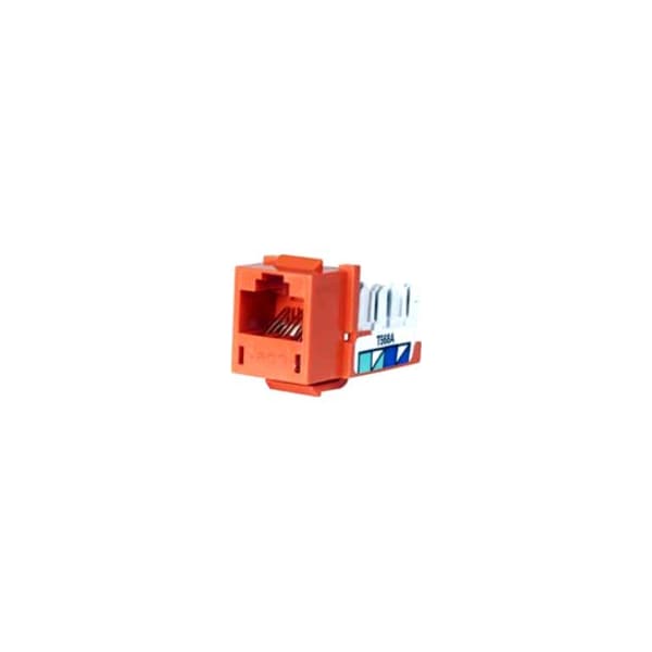 Hubbell Premise Wiring Hubbell Xcelerator HXJ5EOR Cat.5e Keystone Jack - 1 x RJ-45 Network Female - Orange HXJ5EOR - main