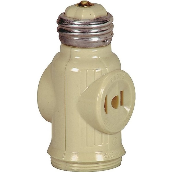 Eaton Wiring Devices Adapter, 660 W, 2-Outlet, Ivory BP715V - main