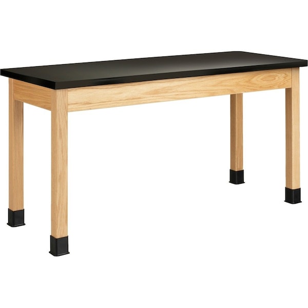 Diversified Spaces Rectangle Table, 60" W, 62" L, 36" H, ChemGuard Laminate, black P7602BK36N - main