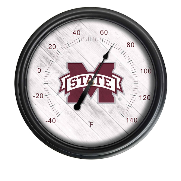 Holland Bar Stool Co Mississippi State University Indoor/Outdoor LED Thermometer ODThrm14BK-08MssStU - main