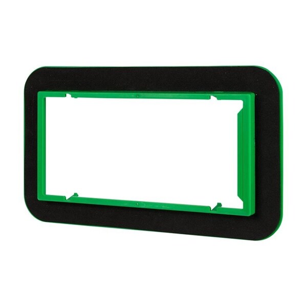 Southwire 4-Gang Draft Seal Kit, 10.2 in L, 6.2 in W, 1 in Thick, PVC, Black/Green MDSK4G - main