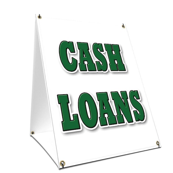 Signmission Cash Loans, 36 Inch x 24 Inch A-frame Yard Sign, Plastic Sign SBC-2436-Cash Loans - main