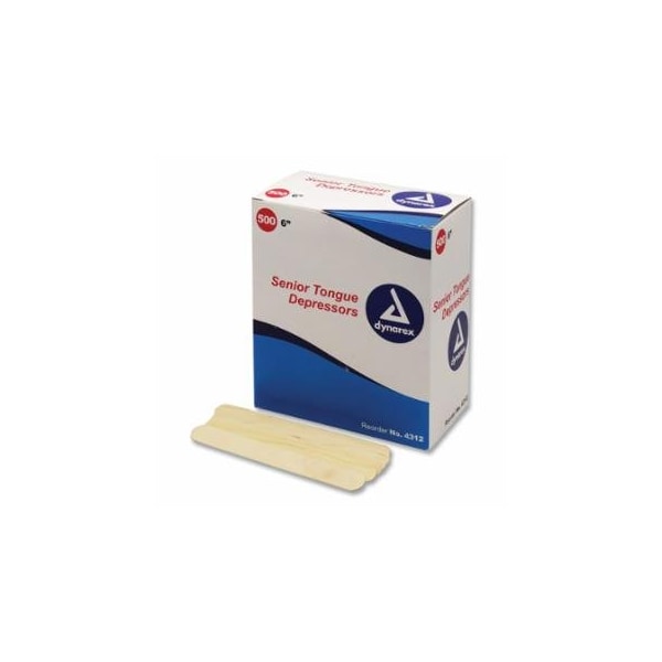 Medique Tongue Depressor, 6 in L, 3/4 in W, Wood, Disposable 899-63213 - main