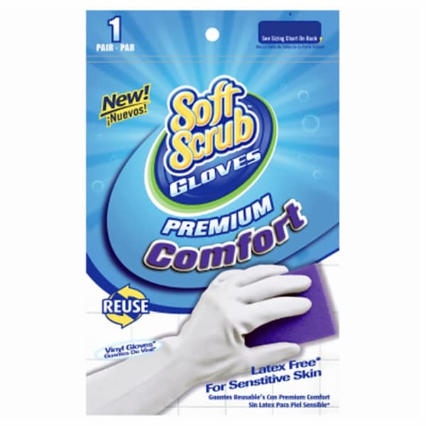 Big Time Products 1261126 Comfort Household LatexFree Rubber Gloves Small 160315 - main