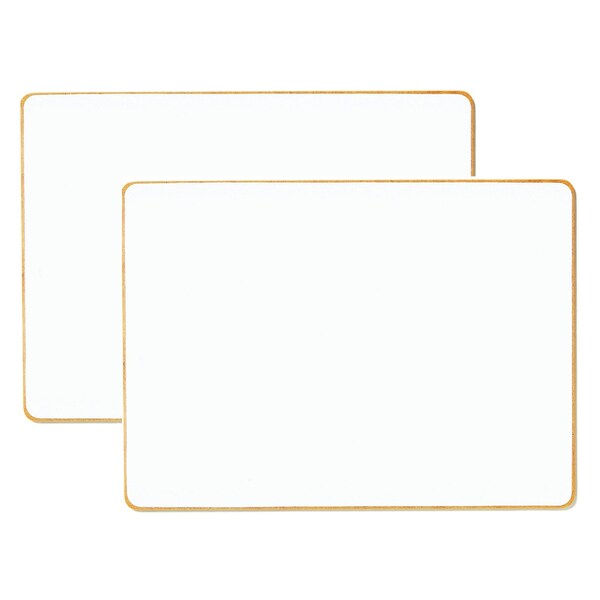 Dowling Magnets Double-Sided Magnetic Dry-Erase Board, Lined-Ruled/Blank, 12" x 8.75", 2PK 7200025 - main
