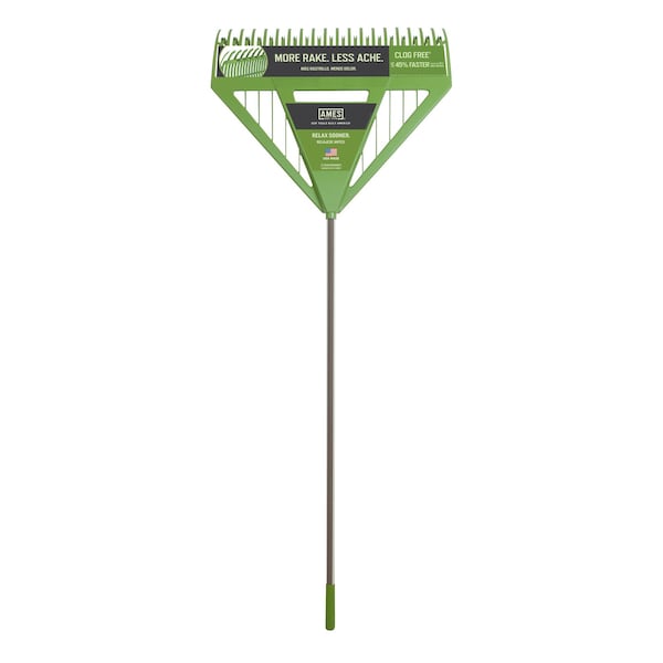 Ames 26 in Poly Leaf Rake, Dual Tine, Clog-Resistant, Cushion Grip 2705000 - main
