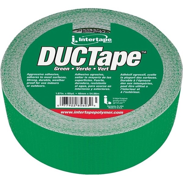 Intertape Duct Tape, 60 yd L, 1.88 in W, Cloth Backing, Green 20C-GR2 - main