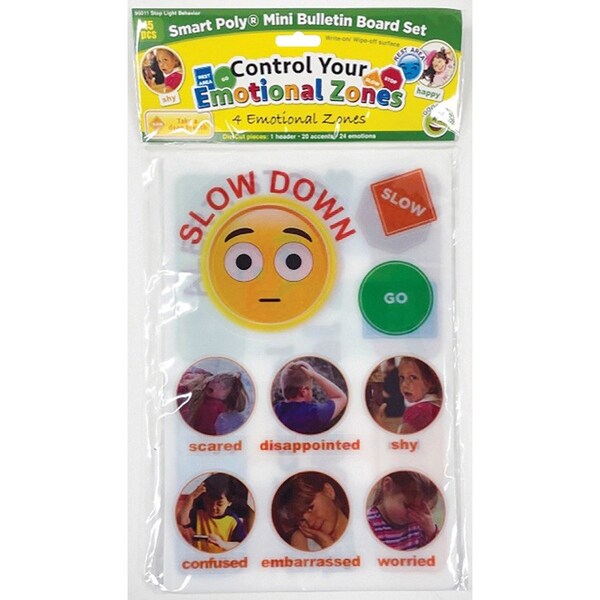 Ashley Smart Poly Mini Bulletin Board Set, Emotional Zones, 45 ct 96011 - main