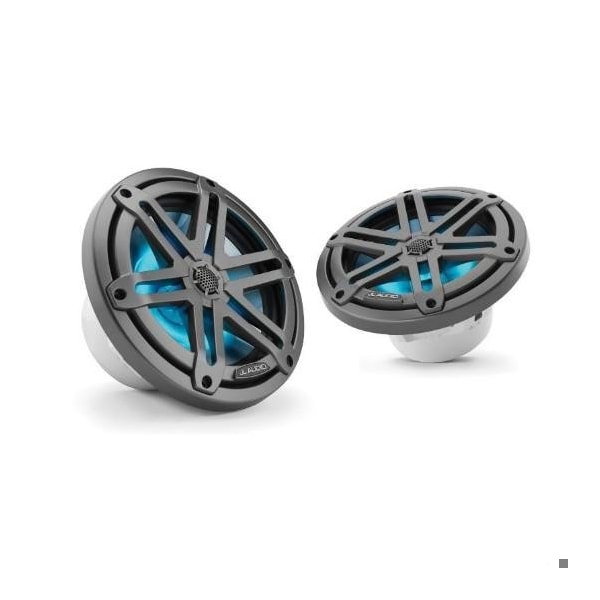 Jl Audio 7.7in Marine Speakers, Sport Grille, Gunmetal, RGB LED Lights, 93521, 010-03067-00, 2PK 93521/010-03067-00 - main