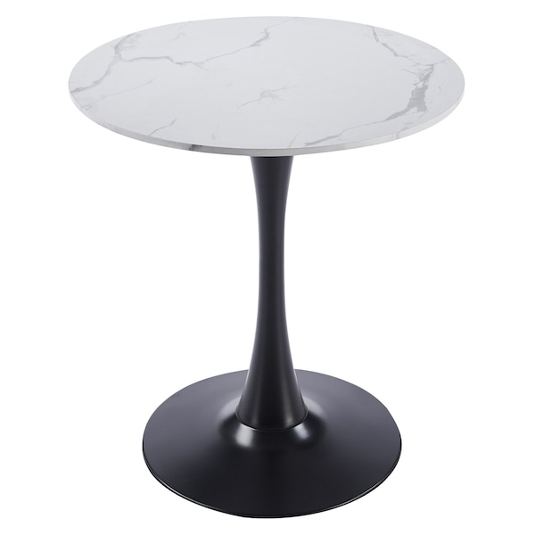 Leisuremod Bristol Round MDF Dining Table - Pedestal Base Kitchen Table, Modern Style BTBL-B35MWT - main