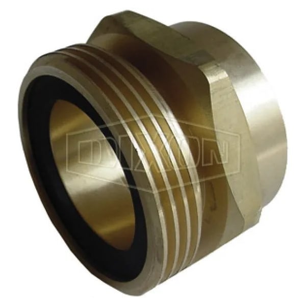 Dixon Straight Adapter, Suitable For Use w/ LP Gas Hose, 1-3/4 in MACME x 1 in FNPT, Brass ME214 - main
