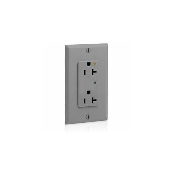 Leviton Straight Blade Receptacle, 5-20R, 20 A, 125V AC, Flush Mount, Isolated Ground 5380-IGG - main