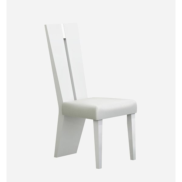 Homeroots Seven Piece White Dining Set with Six Chairs 366268 - main