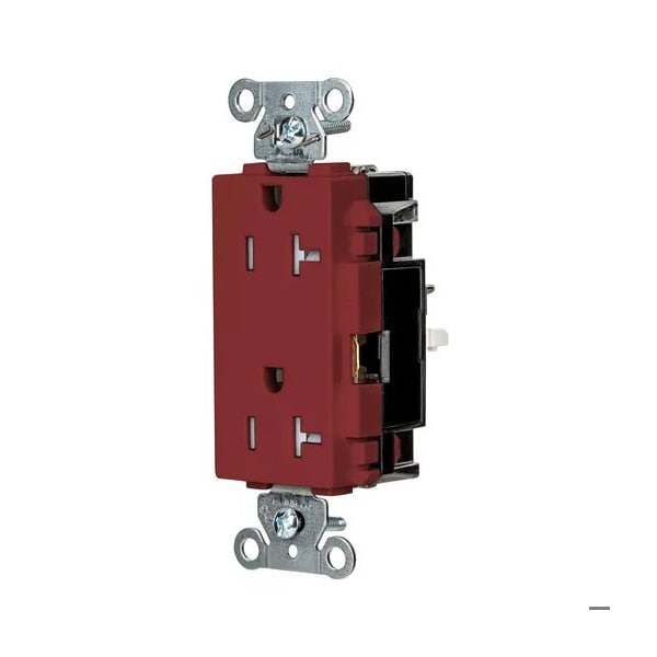 Hubbell Wiring Device-Kellems Straight Blade Receptacle, 5-20R, 20 A, 125V AC, 2 Pole, 3 Wire, Surface Mount, Grounded DR20STRTR - main