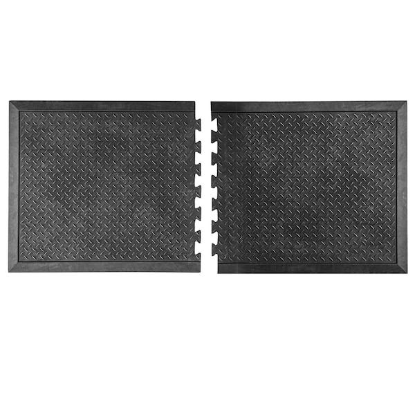 Amerihome 2 Piece Interlocking Anti Fatique Rubber Mats 27077088410 - main