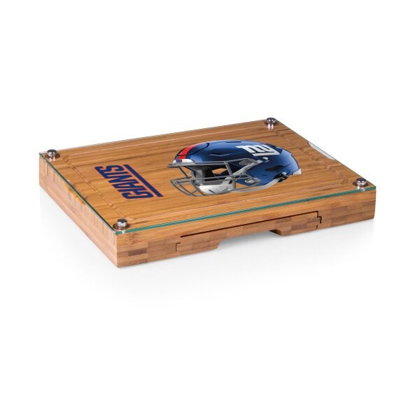 Picnic Time Family Of Brands NFL New York Giants - Concerto Glass Top Cheese Cutting Board & Tools Set 919-00-505-214-2 - main