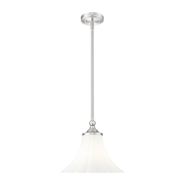 Z-Lite Fleur Brushed Nickel 1 Light Pendant 1958P12-BN - main