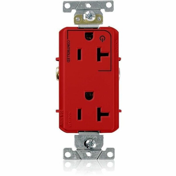 Leviton Controlled Decora Plus Duplex Receptacle 20 Amp, 125 Volt 16352-1PR - main