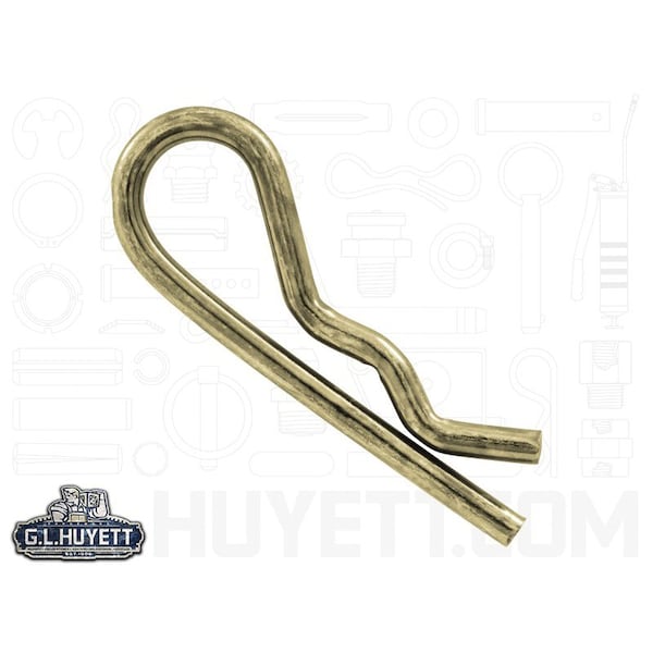 Huyett Bridge Pin, Zinc Yellow Spring Steel, 0.125 in Wire Dia x 1.938 in L x Fits 1/2 in to 3/4 in Shaft BPY-216 - main