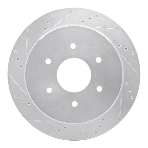 Dynamic Friction Co DFC Brake Rotor - Drilled and Slotted - Silver 631-67110L - main