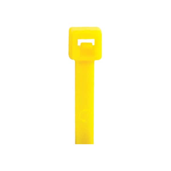 Partners Brand Cable Tie, 11 in L, Yellow, Nylon, 50 lb Strength, 1000 PK CT115C - main