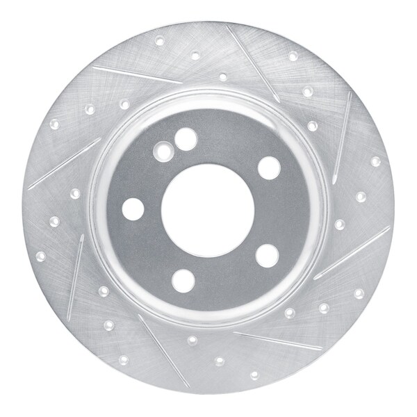 Dynamic Friction Co DFC Brake Rotor - Drilled and Slotted - Silver 631-63173R - main