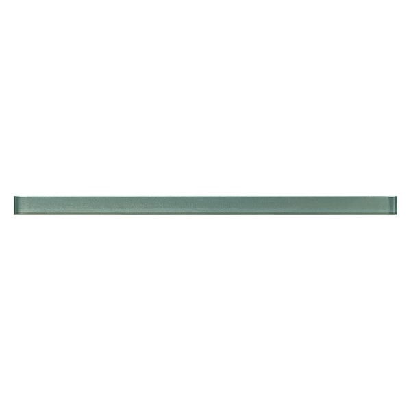 Apollo Tile Tiffany Blue 0.6 in x 12 in Glass Glossy Pencil Liner Tile Trim 0.5 sqft/case, 10PK APLGP8807A - main