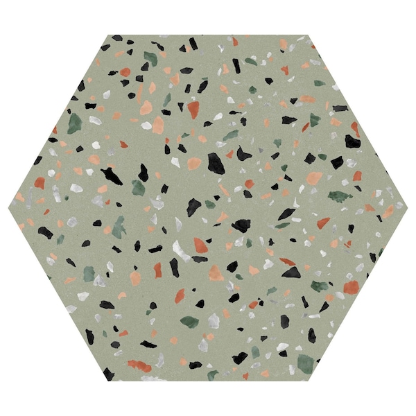 Andova Tiles Kallisto 8-in. x 9-in. Hexagon Terrazzo Matte Porcelain Wall & Floor Tile (9.9 Square Feet Per Box) ANDKALL1238 - main