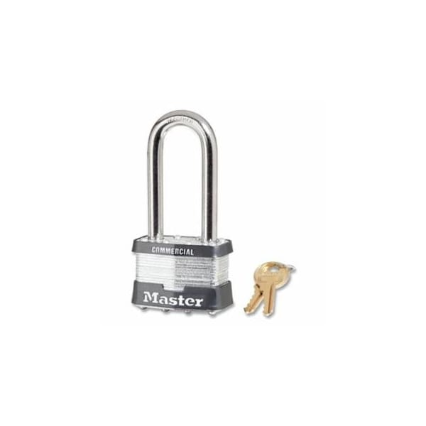 Master Lock No. 5 Laminated Steel Padlock, 3/8 in dia x 15/16 in W x 2-1/2 in H Shackle, 6PK 470-5KALJ-0303 - main