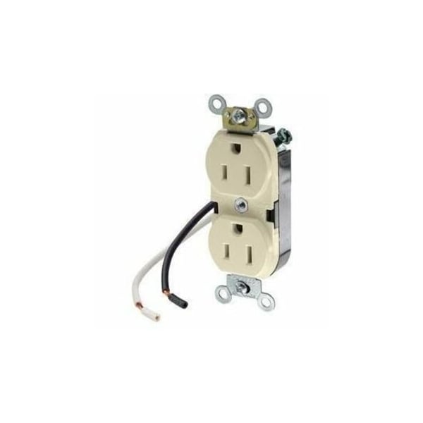 Leviton Industrial Series Heavy Duty Grade Duplex Receptacle, 15 Amp, 125 Volt 5262-CI - main