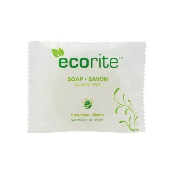 Ecorite Soap, 20gm, Round, Paper Sachet, Cucumber and Melon, PK 288 HA-ER-005 - main