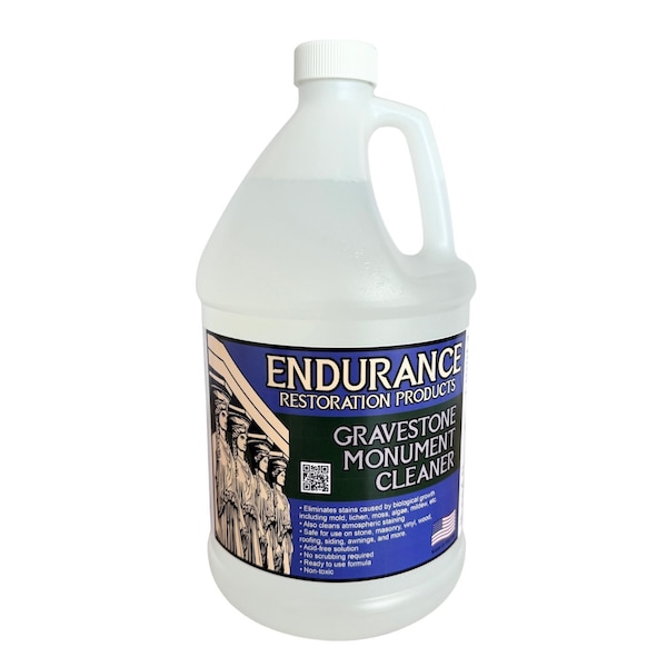 Endurance Restoration Products Gravestone & Monument Cleaner - Gallon Bottle. Works to Clean and Remove Staining Caused by Atmosph EGMCG - main