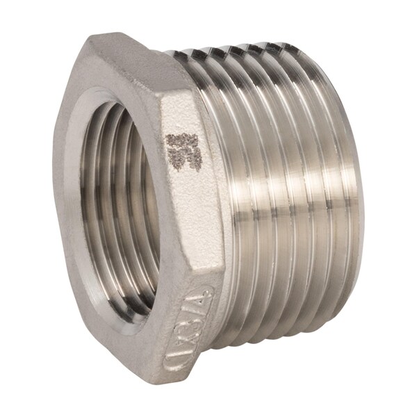 Proline Series Stainless Steel 304 1- in MIP x 3/4- in FIP Hex Bushing, Class 150, Potable Water, Oil, Gas SF-911 - main