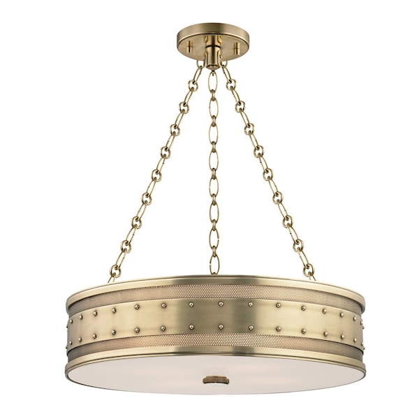 Hudson Valley Lighting Gaines 4 Light Chandelier 22 In. Aged Brass 2222-AGB - main