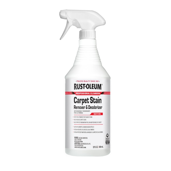 Rust-Oleum Professional Cleaners Carpet Stain Remover and Deodorizer Spray, 32 oz, PK6 352258 - main