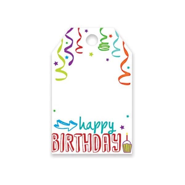 Nashville Wraps Happy Birthday Gloss Printed Gift Tags, 2.25X3.5, 50PK PTHB - main