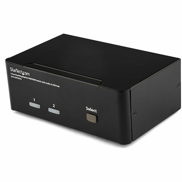 Startech.Com 2 Port Dual DisplayPort USB KVM Switch with Audio SV231DPDDUA - main