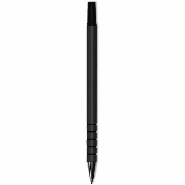 Universal Products Universal Replacement Stick Ballpoint Counter Pen, Medium 1mm, Black Ink/Barrel, 6/Pack UNV15626 - main