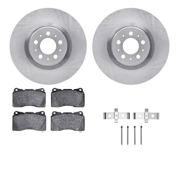 Dynamic Friction Co DFC Rotors with EURO 5000 Ceramic Brake Pads includes Hardware 6612-27139 - main
