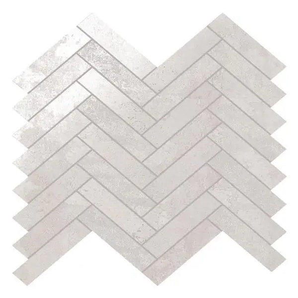 Apollo Tile Nordel 11x11 in. White Matte Porcelain Herringbone Mosaic Tile (5.88 sq ft/case) 7PK APLSTL88WHTHERA - main
