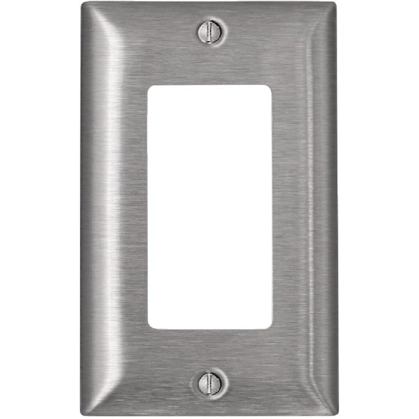 Leviton Decora 1-Gang Stainless Steel Magnetic Rocker C-Series Decorator Wall Plate Stainless Steel R50-0SL26-000 - main