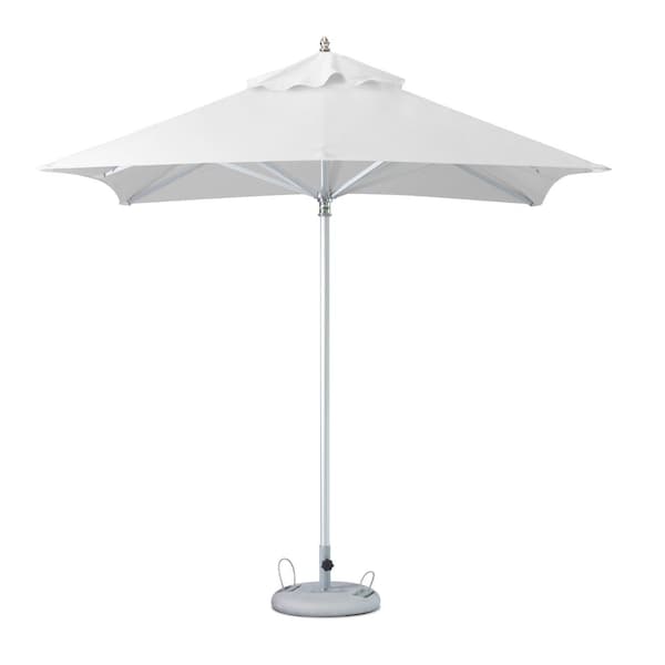 Homeroots 8ft White Polyester Square Market Patio Umbrella 491958 - main