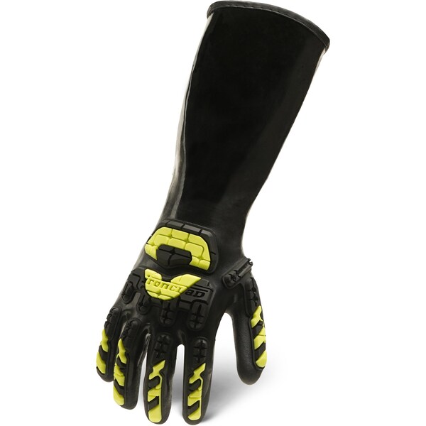 Ironclad Performance Wear CHNPI5 Chemical-Resistant Gloves, Nitrile, PVC, 15 1/4 in L, Not Applicable, Black, 1 PR CHNPI5-01-XS - main