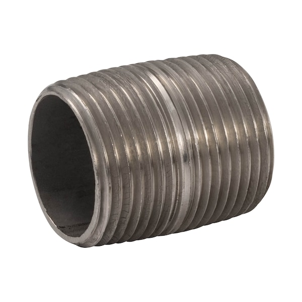 Proline Series 1 in x Close Stainless Steel Pipe Nipple, Schedule 40, Threaded Both Ends SN-915 - main