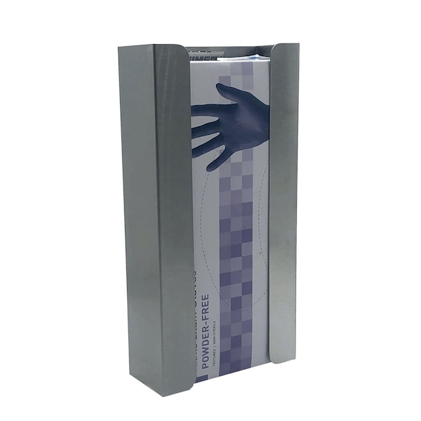 Omnimed Slimline Single Stainless Steel Glove Box Holder (10in H x 9.63in W x 1.88in D) 305355 - main