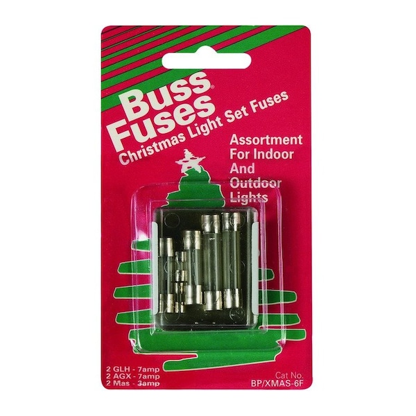 Eaton Bussmann Bussmann 3 & 7 amps Christmas Fuse, 2PK BP/XMAS-6F - main