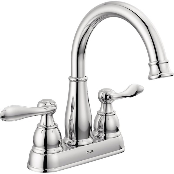 Delta Windemere Series Centerset Bathroom Faucet, Chrome Plated, 1-5/8 in Plate Size, Metal 25896LF - main