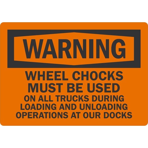 Lyle Wheel Chocks Must Be Used On All Trucks On All Trucks, 5x3.5, Engineer Grade, Orange G-16715-ED_5x3.5 - main
