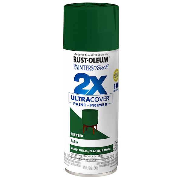 Rust-Oleum 2X Ultra Cover Spray Paint, Seaweed, Satin, 12 oz 383200 - main